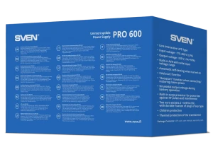 Источник бесперебойного питания sven pro  600, линейно-интерактивный, 600va, башня Thumbnail 4