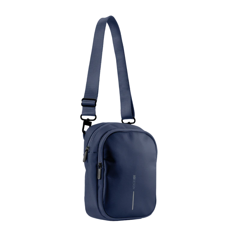 Geantă pe umăr bobby boxy sling, polietilen tereftalat reciclat, bleumarin 7