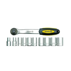 Set de chei tubulare cu clichet 1/2" 10 - 24 mm 260 mm 11 buc. vorel