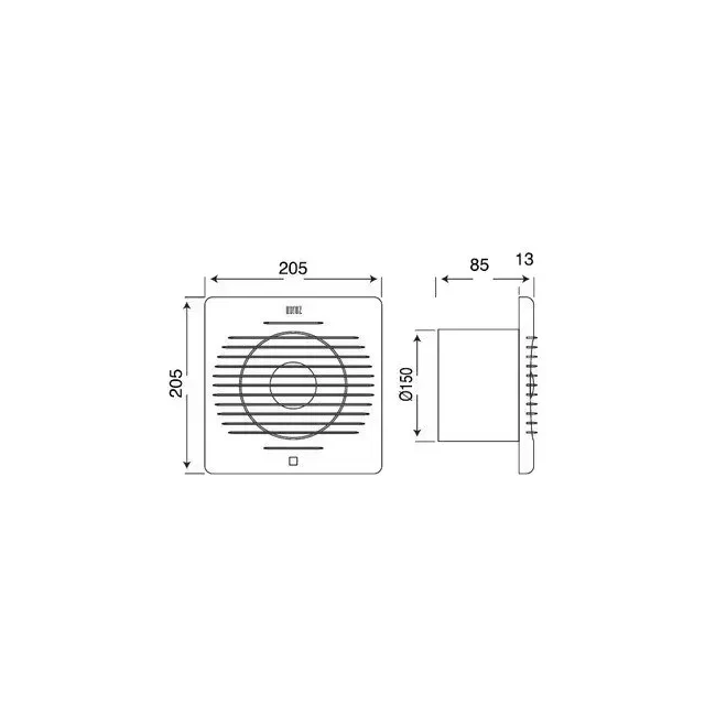 Ventilator axial 500.010.006 20 w 220 - 240 v 150 m3/h 1800 rot/min horoz 2
