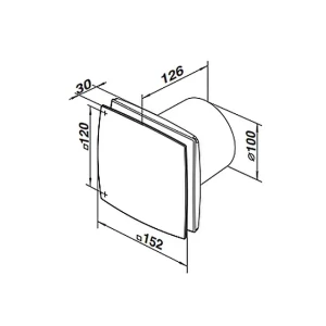 Ventilator ventika modern ldo 14 w 220 - 240 v 88 m3/h 2300 rot/min Thumbnail 3