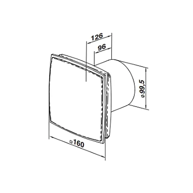Ventilator ventika modern light ld l r 14 w 220 - 240 v 88 m3/h 2300 rot/min 3