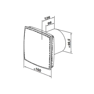 Ventilator modern light ld l 14 w 220 - 240 v 88 m3/h 2300 rot/min ventika Thumbnail 3