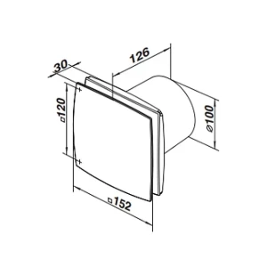 Ventilator ventika modern tekno ldao 14 w 220 - 240 v 88 m3/h 2300 rot/min Thumbnail 3