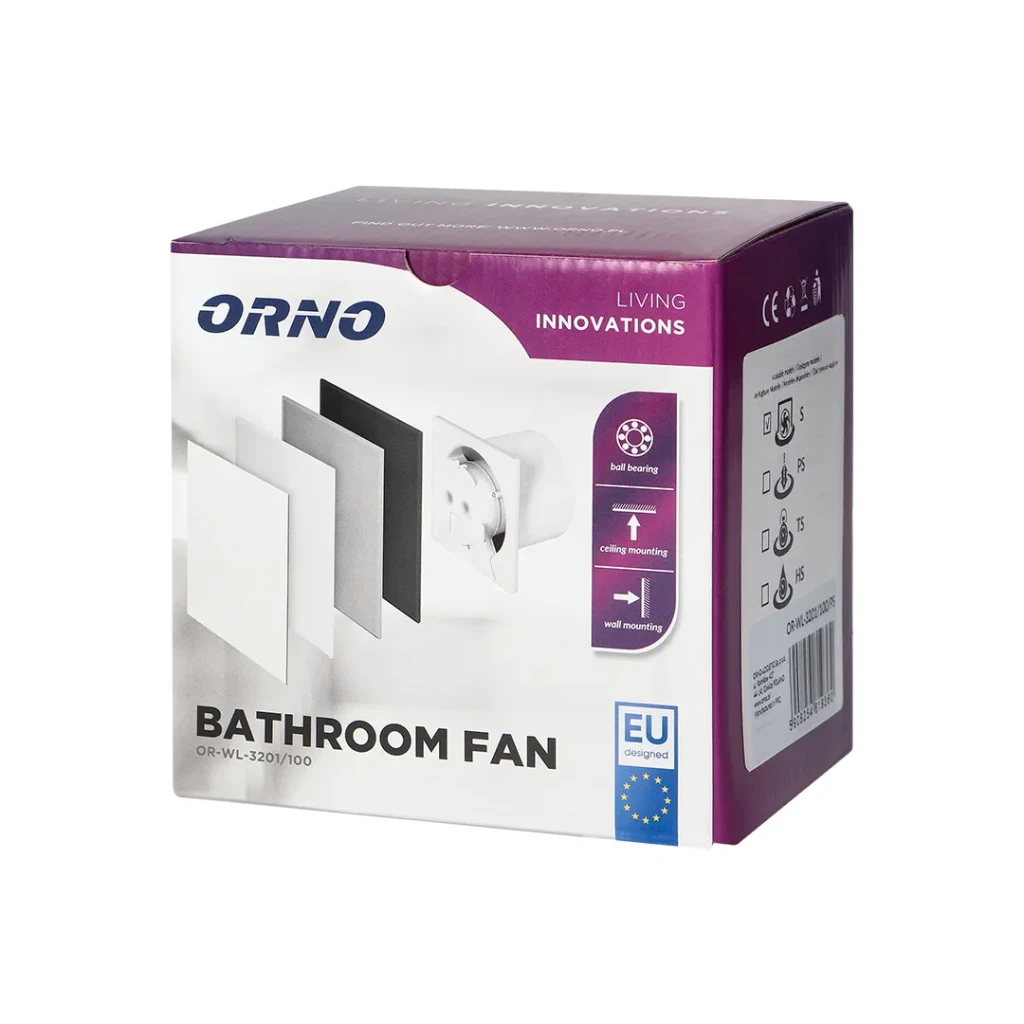 Бесшумный вентилятор orno premium 8 вт 230 в 93 м3/ч 2400 об/мин 2