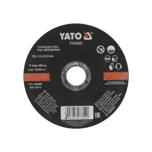 Диск для резки по нержавеющей стали 125 * 22.2 мм yato