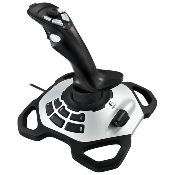 Игровой джойстик logitech extreme 3d pro, серебристый 2