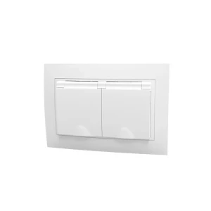 Priză dublă cu capac rosa 16 a 220 - 240 v alb elmos