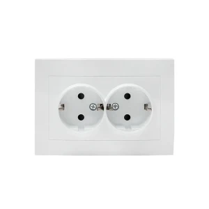 Priză dublă euro rosa 16 a 230 - 240 v alb elmos