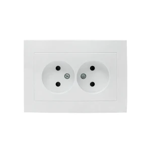 Priză dublă rosa 16 a 220 - 240 v alb elmos