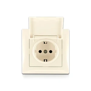 Priză cu capac rosa 16 a 220 - 240 v crem elmos