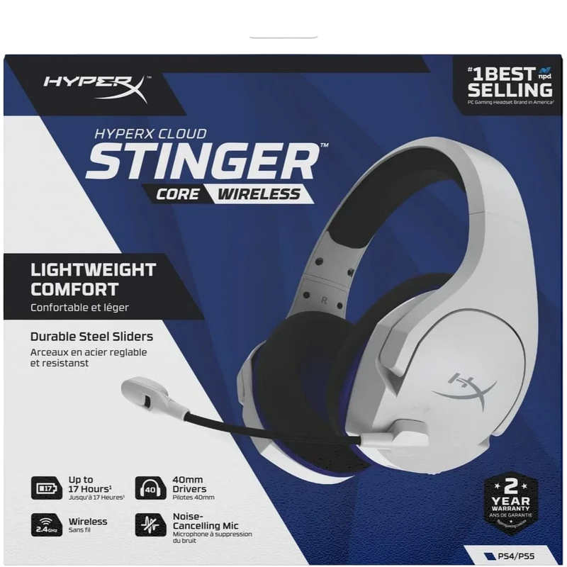 Căști gaming hyperx cloud stinger core ps4, fără fir, alb 9