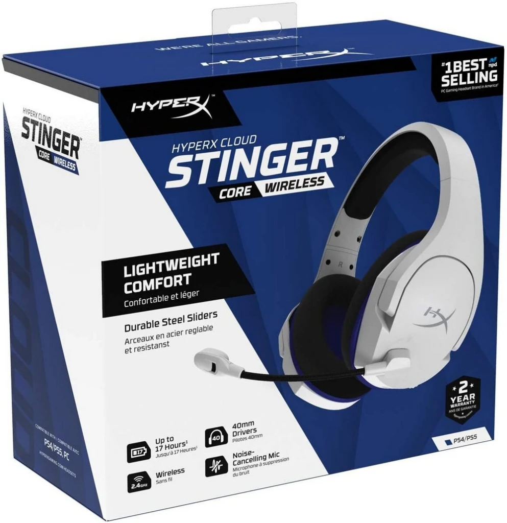 Căști gaming hyperx cloud stinger core ps4, fără fir, alb 13
