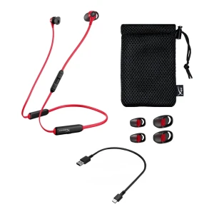 Игровая гарнитура hyperx cloud buds, беспроводной, черный/красный Thumbnail 7
