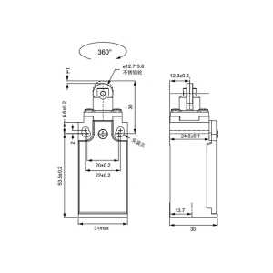 Limitator de cursă himel kp-103 10 a 380 v Thumbnail 2