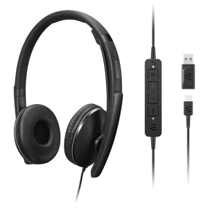 Наушники Lenovo ANC Headset Gen 2 Teams, Чёрный