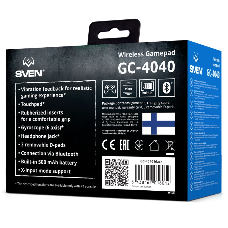Геймпад sven gc-4040, чёрный 3