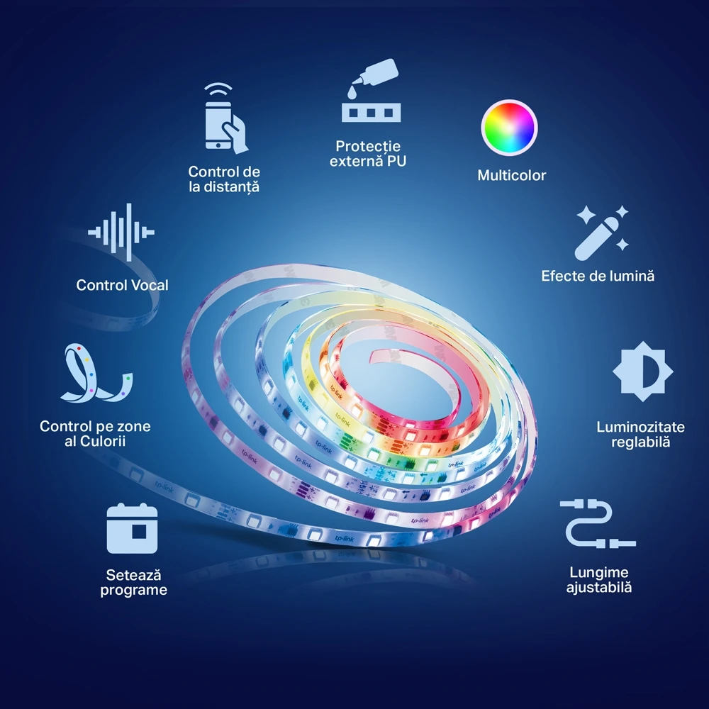 Bandă cu led-uri tp-link tapo l920-5, multicolor 6