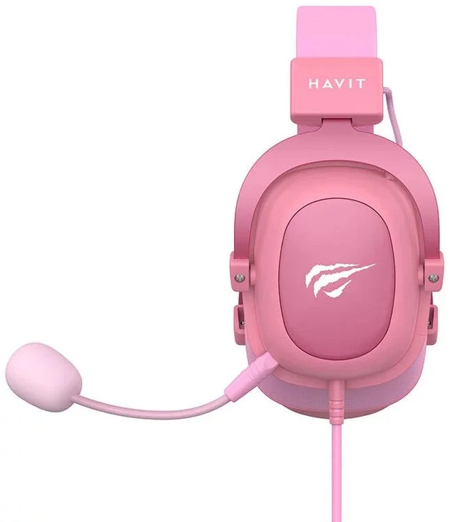 Игровая гарнитура havit h2002d, проводной аналоговый, розовый 5