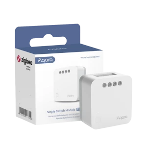 Comutator inteligent AQARA Single Switch Module T1, Fara neutru, Alb