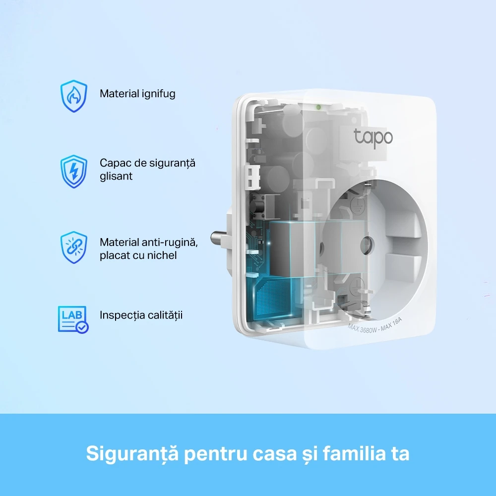 Priză inteligentă tp-link tapo p110, alb 3