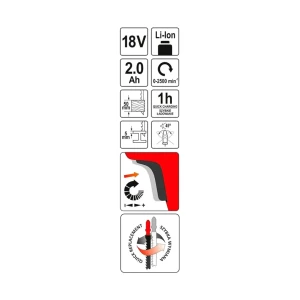 Fierestrău vertical 82822 2.0 ah (li-ion) 18 v 0 - 2500 rot/min yato Thumbnail 4