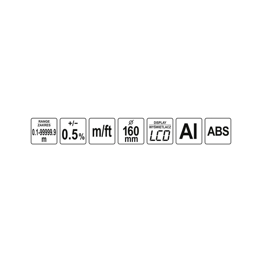 Roată de măsurare cu contor electric 0.1 - 9999.9 m yato 5