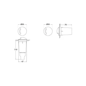 Грунтовый встраиваемый светильник aldo 1l 1.7 вт g9 170 лм 220 - 240 в ip67 fumagalli Thumbnail 3