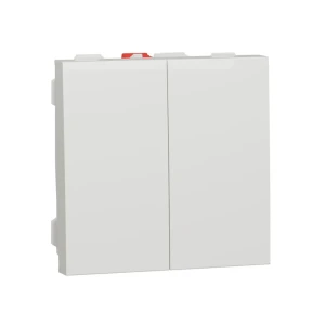 Întrerupător dublu nu321118 unica studio 10 a 250 v alb schneider-electric