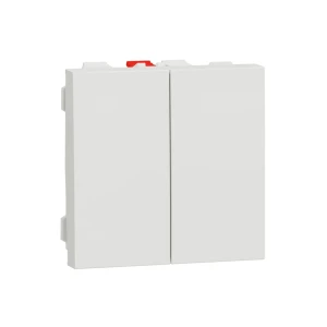 Întrerupător dublu cap scară nu321318 unica studio 10 a 250 v alb schneider-electric