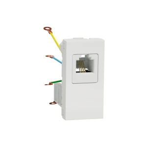 Розетка телефонная unica studio белый schneider-electric