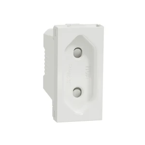 Унитарная розетка с защитой unica studio 10 a 250 в белый schneider-electric