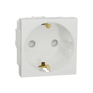 Унитарная розетка с защитой unica studio 16 a 250 в белый schneider-electric
