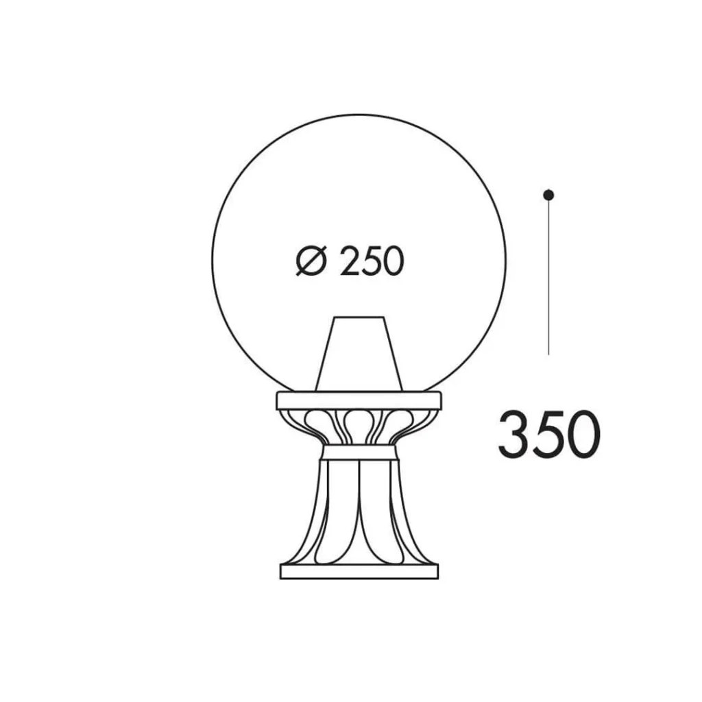 Светильник mikrolot/globe 250 60 вт e27 220 - 240 в ip55 fumagalli 2