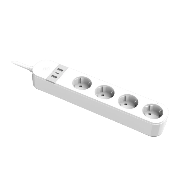 Сетевой фильтр gembird tsl-ps-s4u-01, 4 розеток, 1.5м, белый 2