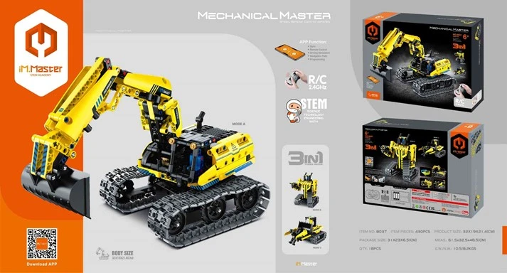 Constructor cu telecomandă im.master 3in1 excavator 5