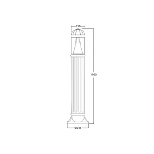 Светодиодный светильник sauro 10 вт 1100 x 150 мм gx53 1200 лм 220 - 240 в ip55 fumagalli Thumbnail 2