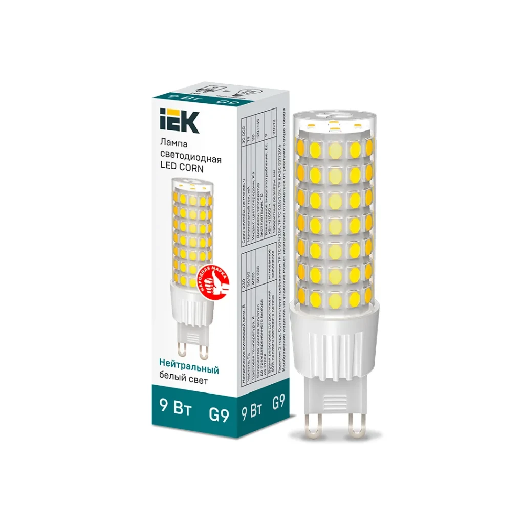 Bec   led iek corn 9 w g9 4000 k 855 lm 220 - 240 v 2