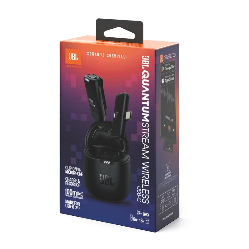 Microfon portabil pentru înregistrare vocală jbl quantum stream usb-c, fără fir, negru 10