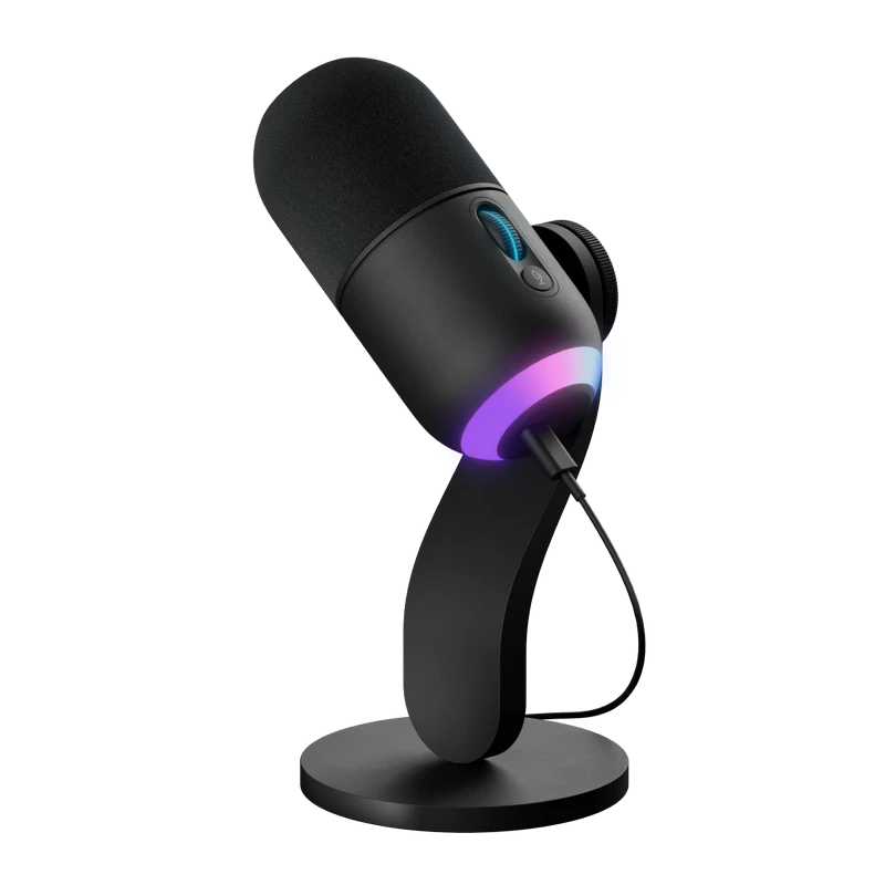 Игровой микрофон logitech yeti gx, проводной аналоговый, чёрный 3