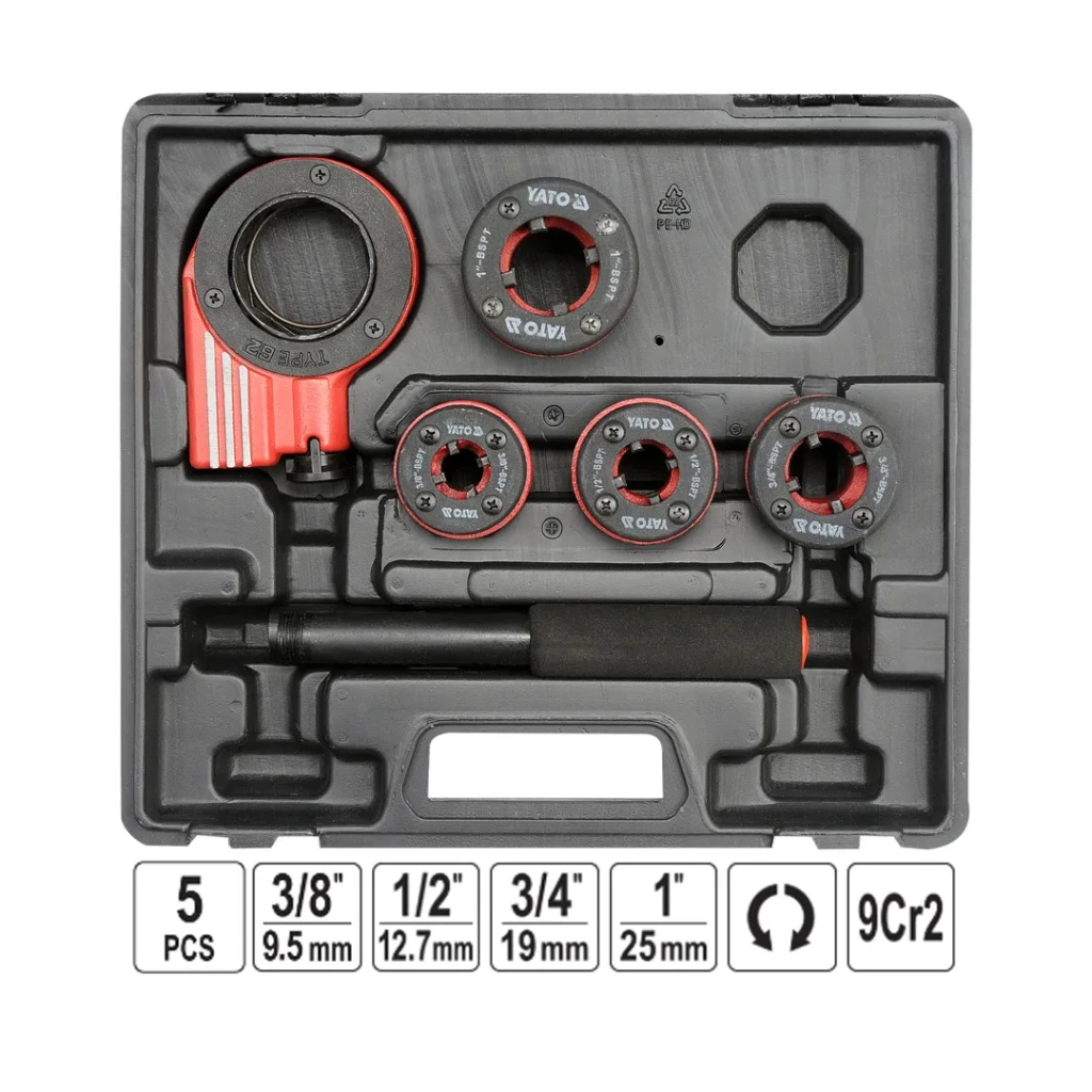 Набор плашек с трещоткой yato 3/8'' - 1" 2