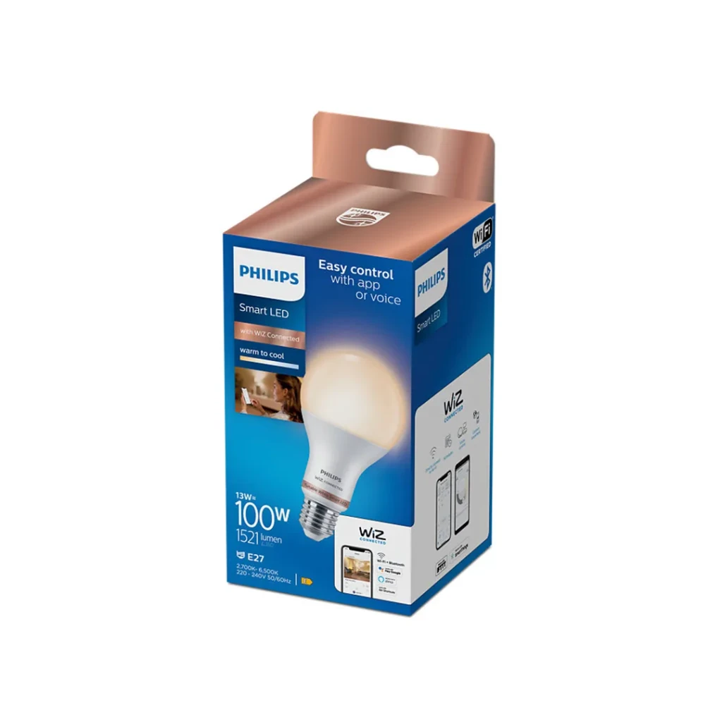 Умная светодиодная лампа a67 wiz 13 вт e27 2700 - 6500 k 220 - 240 в philips 2