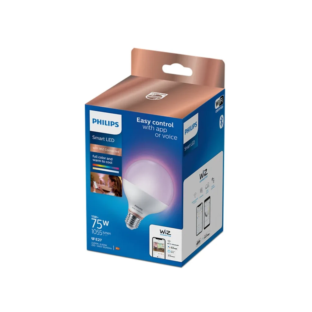 Bec led smart philips rgb wiz 11 w e27 2200 - 6500 k 1055 lm 220 - 240 v 2