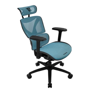 Scaun de birou ThunderX3 XTC Chroma, Plasă Respirabilă, PU Piele, Albastru | Negru