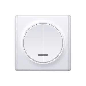 Двойной выключатель с индикатором 9211-02n lotus 10 a 220 - 240 в белый elmos