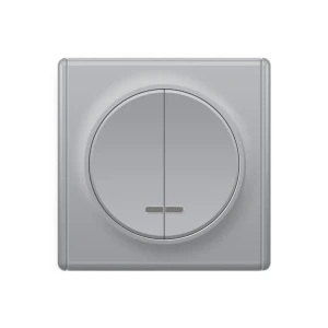 Întrerupător dublu cu indicator 9211-02ng lotus 10 a 220 - 240 v gri elmos