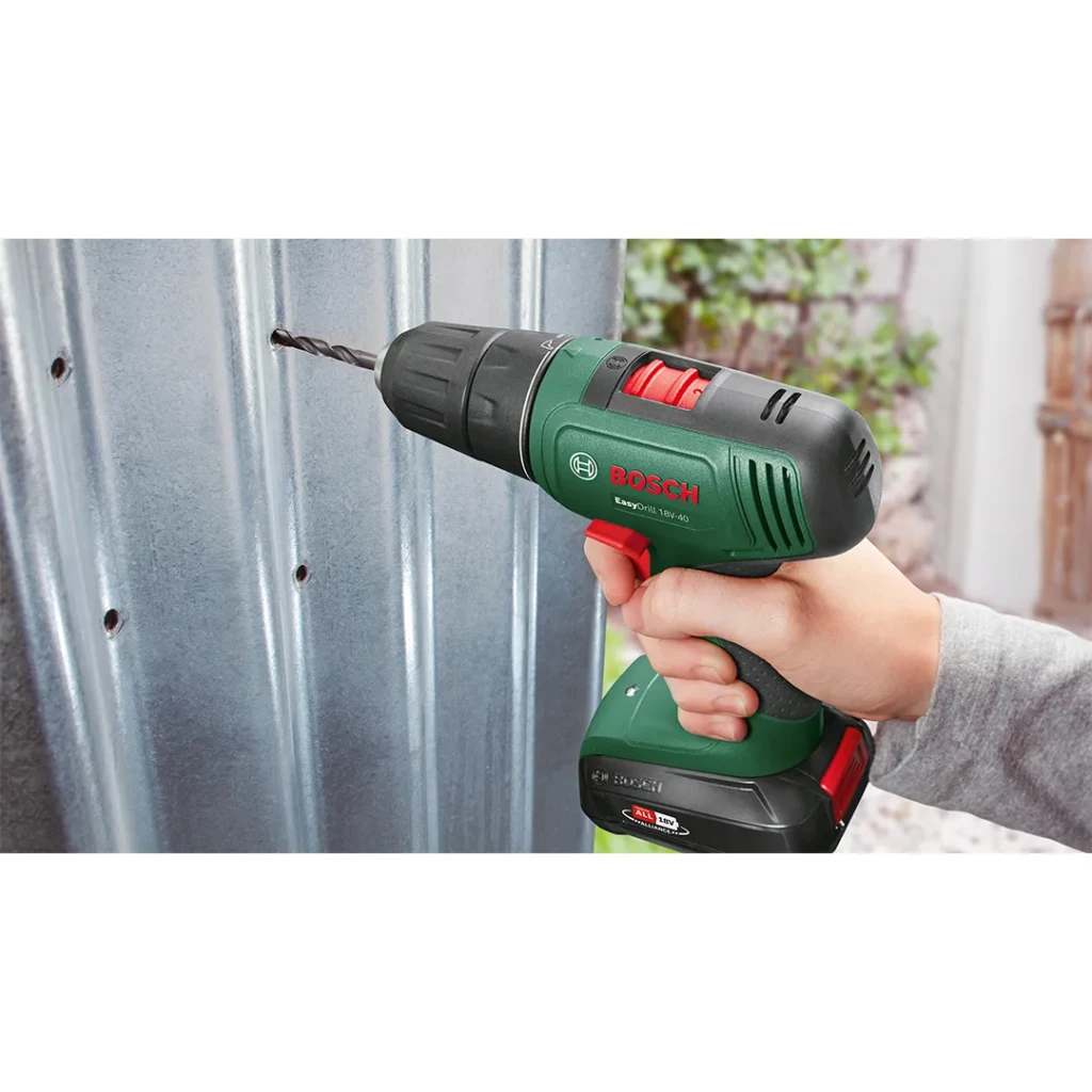 Аккумуляторная дрель easydrill 40 нм 2.0 ач 18 в 1650 об/мин bosch 5