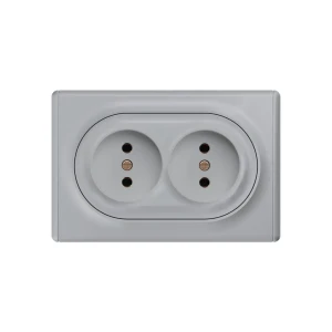 Двойная розетка lotus 16 a 220 - 240 в серый elmos