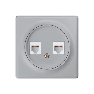 Priză de date dublă lotus 10 a gri elmos