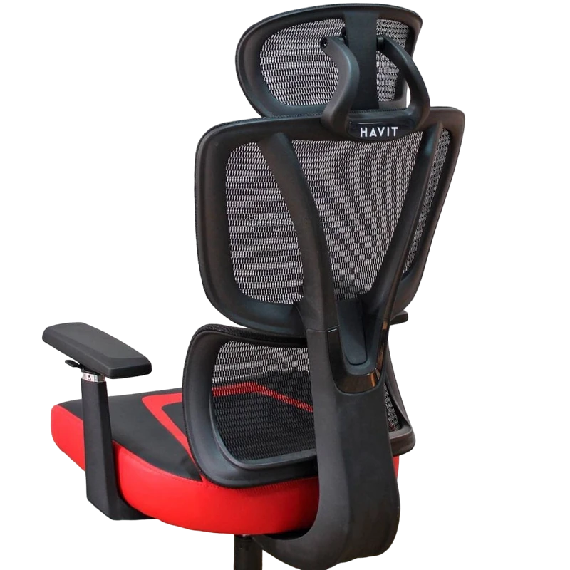 Scaun gaming havit gc919, pvc piele, negru | roșu 11